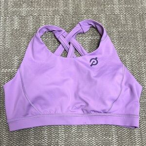 Peloton Purple Sports Bra with Crisscross Straps